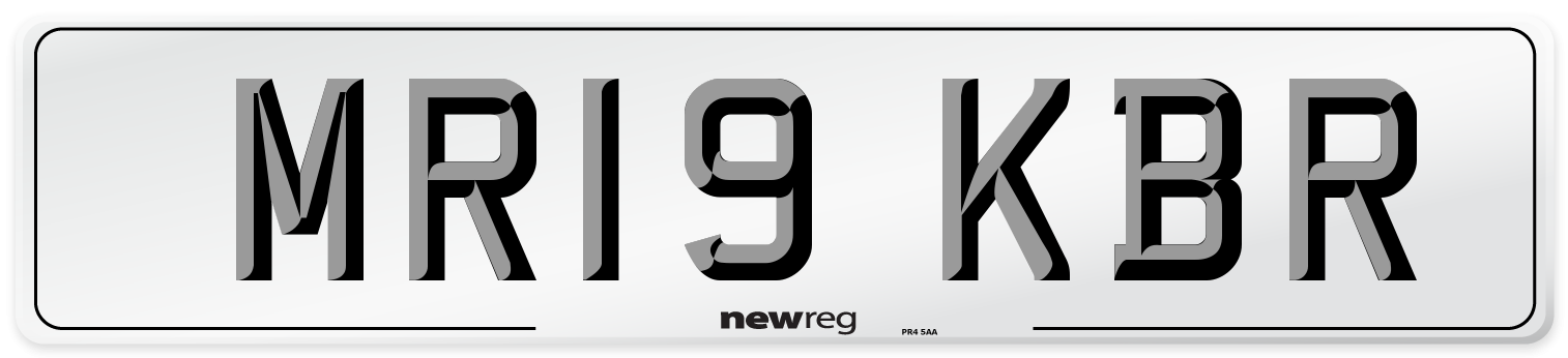 MR19 KBR Number Plate from New Reg